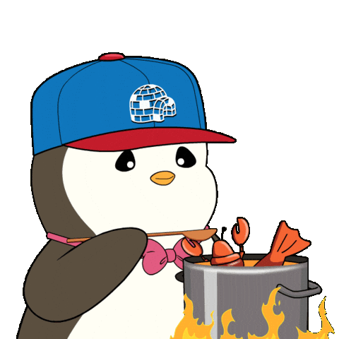 Gordon Ramsay Cooking Sticker by Pudgy Penguins