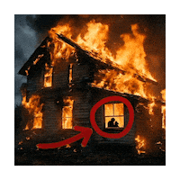 House On Fire Sticker