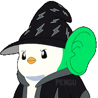 Penguin Listen Sticker by Pudgy Penguins