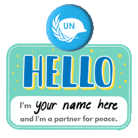 United Nations Hello Sticker by UN Peacekeeping