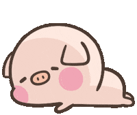 Tired Pig Sticker