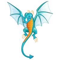 Cartoon Dragon Sticker by Scentco Inc