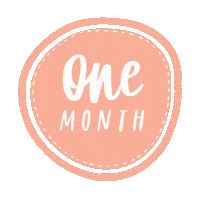 joymarkstudio mom life baby girl milestone 1 month Sticker
