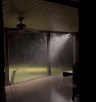 High Winds and Rain Lash Conway, Arkansas, Amid Tornado Warning