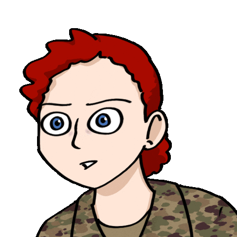DreamDoodles giphyupload monday thinking army Sticker