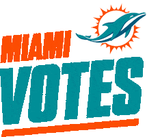 Voting Miami Dolphins Sticker by NFL