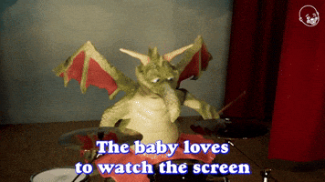 The Baby Loves To Watch The Screen