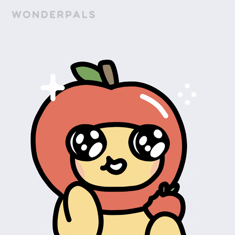 Apple Eating GIF by WonderPals