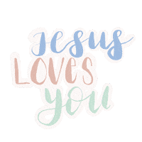enniiaa love jesus faith jesus loves you Sticker