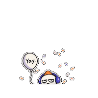 Tired Happy Birthday Sticker