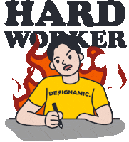 Angry Fire Sticker by DESIGNAMIC.