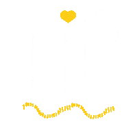 crearedg white black yellow corazon Sticker