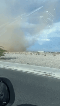 Dust Devil Swirls Across Las Vegas Amid Heatwave