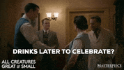 Drink Lets Celebrate GIF by MASTERPIECE | PBS