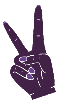 Nailsbymets peace hands nails peace sign Sticker