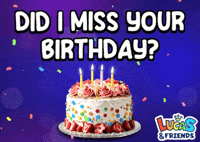 Happy Birthday GIF by Lucas and Friends by RV AppStudios