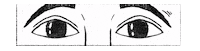 Black And White Face Sticker