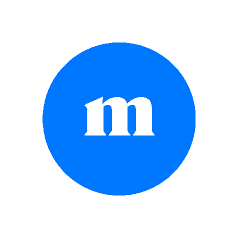 Mondaysagency giphyupload logo blue typography Sticker