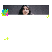 Text gif. White lettering stylized in varied fonts, blocky, stretched, curly, under rotating photos of young Latine people, all emphasized with doodles, glittery stars, and a rainbow checkmark. Text, "70% of Latinos say climate change affects their communities," and in Spanish, "Caos Climático. Vota por tu comunidad."