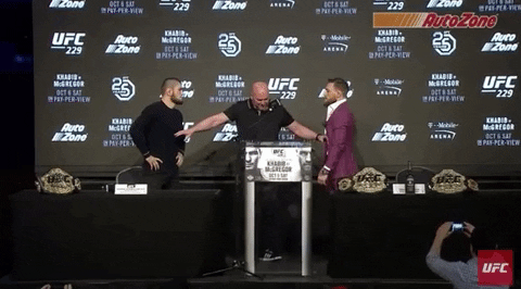 ufc 229 press conference GIF by UFC