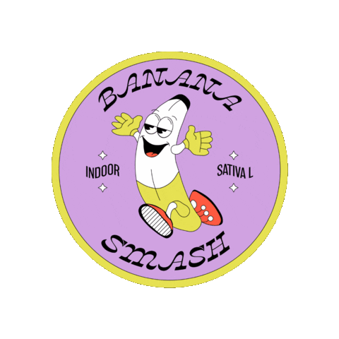 Banana Smash Sticker by Weedly