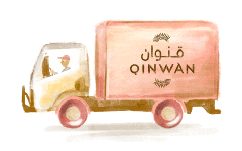 QinwanDatesQatar giphyupload delivery truck qatar Sticker
