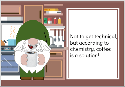 Gnome Coffee Addict GIF