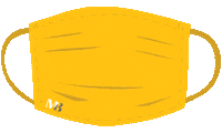 Gold Mask Sticker by Mary Baldwin University