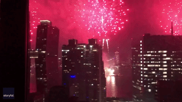 Fireworks Light Up New York's Skyline