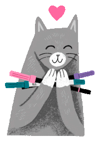 Cat Love Sticker by Tombow