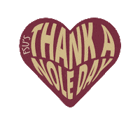 Heart Gold Sticker by Florida State University