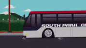 bus driving GIF by South Park 
