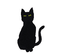 Black Cat Sticker by By Sauts // Alex Sautter
