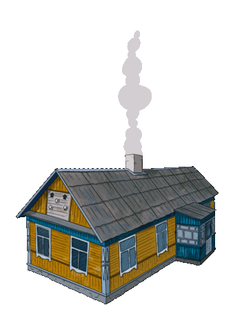 Illustration Home Sticker