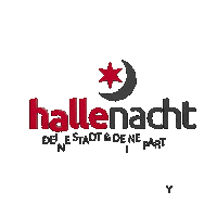 Hallenacht party feiern halle thomashiller Sticker