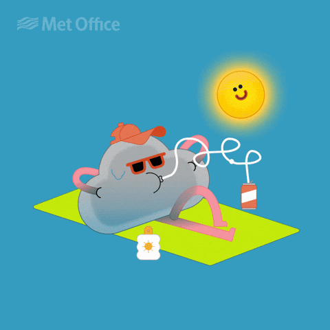 Sun Sunbathing GIF by Met Office weather