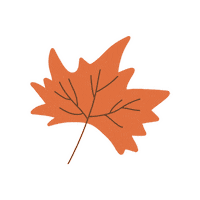 britticreative fall autumn leave flat Sticker