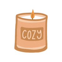 britticreative fall autumn candle cozy Sticker