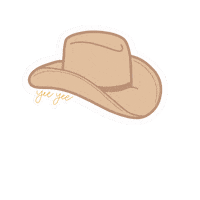 taydesignco cowboy cowboys cowboy hat hat tip Sticker