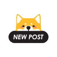 New Post Shiba Sticker