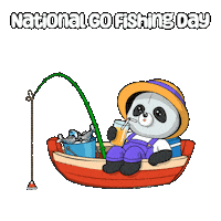 Gone Fishing Ocean Sticker by PandaPals