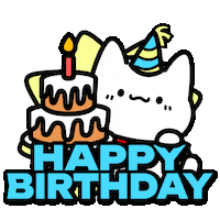 Happy Birthday Cat Sticker by Lord Tofu Animation