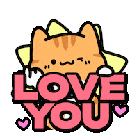 I Love You Cat Sticker by Lord Tofu Animation