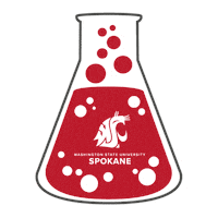 WSUSpokane go cougs cougs wsu beaker Sticker