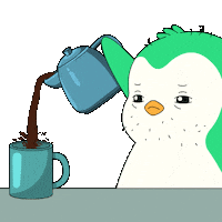 Tired Penguin Sticker by Abster