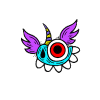 Monster Flying Sticker