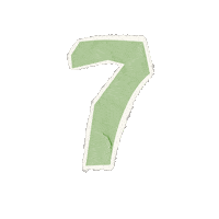 Number 7 Art Sticker