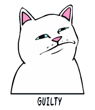 RIPNDIP_CAT alien skate disgusted guilty Sticker