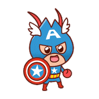 captain america love Sticker by Shopee
