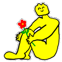 kiiro_suishaw smile flower 黄色 スマイル Sticker